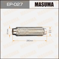 Гофра глушителя 51 x 280 Masuma EP027