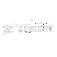 Амортизатор багажника Zekkert gf2525 Toyota LC 200 07- Lexus LX (J200) 07-