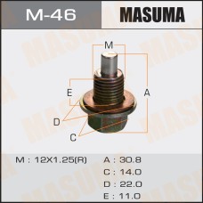 Болт слива масла M12 x 1.25 Nissan; Infiniti с магнитом MASUMA M-46