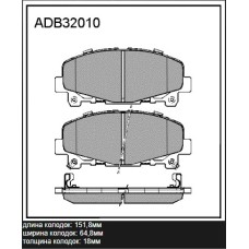 Колодки тормозные Honda Accord (CU) 08-13 передние Allied Nippon ADB 32010