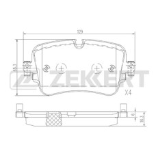 Колодки тормозные Audi Q8 18-, Q7 II 15- Zekkert BS-1532