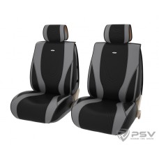 Накидка на сиденье PSV Kinetic 3D передняя черно-серая 2 шт.