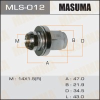Гайка колеса M 14 x 1,5 с шайбой D=33 под ключ 22 Toyota Land Cruiser MASUMA MLS-012