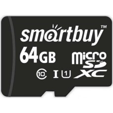 Карта памяти Micro 64GB SDXC SmartBuy Class 10 без адаптера