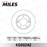Диск тормозной Kia Sorento (JC) 2.4-3.5 02- передний вентилируемый Miles K000242
