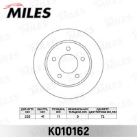 Диск тормозной Mazda 3 1.4-2.0 03- задний Miles K010162