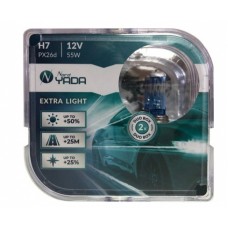 Лампа H7 12V 55W EXTRA LIGHT +50 % Plastic case - 2шт
