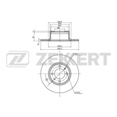 Диск тормозной ВАЗ 2101 передний Zekkert BS-5839
