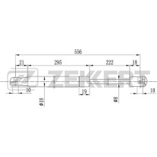 Амортизатор багажника ZEKKERT GF1119 Hyundai Santa Fe I (SM) 00-