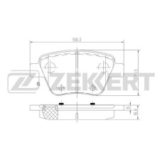 Колодки тормозные Audi A1 12-, A3 II 03-; Skoda Octavia (1Z) задние дисковые (GDB1841) Zekkert BS-1185