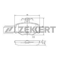 Колодки тормозные Nissan Almera (N16) 00-, Almera Tino (V10) задние дисковые (GDB3092) Zekkert BS-2272
