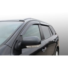 Дефлекторы на боковые стекла Hyundai Santa Fe III (DM) 12-14 накладные 4шт. Voron Glass Corsar Акция! Цена снижена!